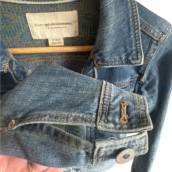 Anthropologie denim jacket XXS Pilcro and The Letterpress excellent condition - Picture 5 of 8